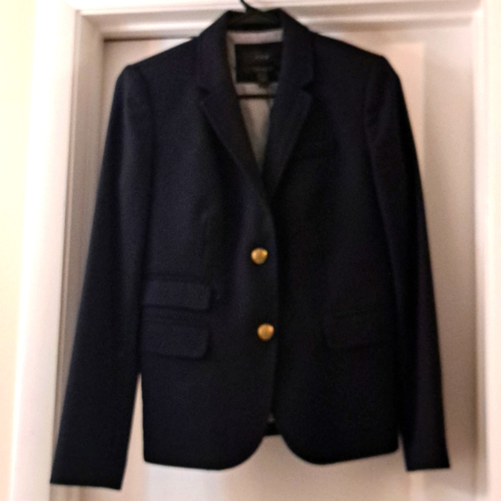 JCrew Navy Schoolboy Blazer sz2.  Excellent Condition Hot for Spring & all year